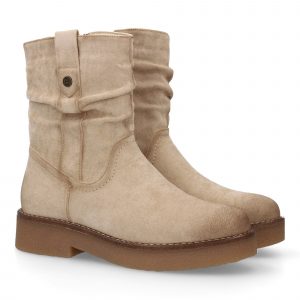 Botines planos para Mujer, cómodos y elegantes, diseño moderno con caña arrugada