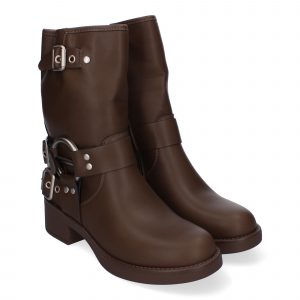 Botines Moteros para Mujer, Comodos y Elegantes, Detalles de Hebillas