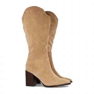 Bota de Tacon Cuadrado y Cremallera