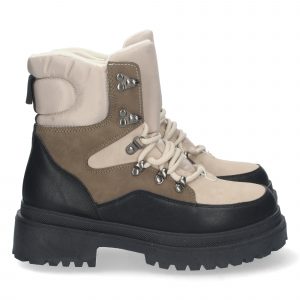 Botin Plano con Estampado y Cordones