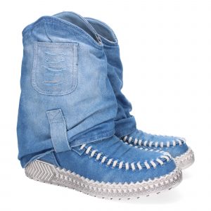 Botines de Mujer, Forradas de Tela Vaquera, Estilo Western, Comodas