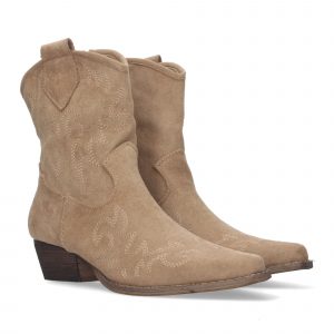 Botín de tacón bajo y cierre de cremallera