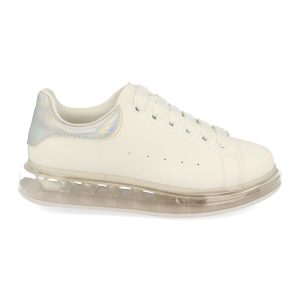 Sneakers para Mujer con Piso Transparente y Cordones