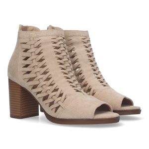 Botín de Tacon para Mujer, con Tiras Trenzadas