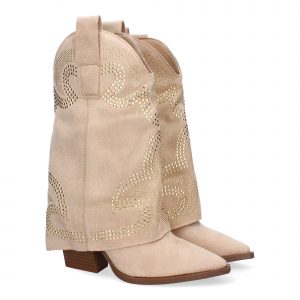 Botines de Tacón para Mujer, Estilo Cowboy Polaina, Comodas y Elegantes