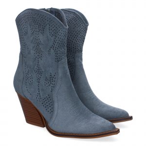 Botín Campero con Tacón, Cómodos, Diseño Calado con Bordado en Caña