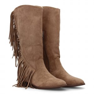 Bota mujer con flecos estilo cowboy