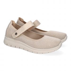 Zapatilla Plana Comoda para Mujer, Material Elastico, Cierre de Velcro