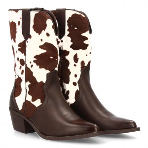 Botín campero con estampado animal