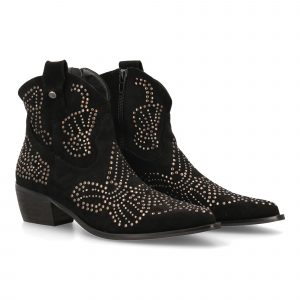 Botín campero con tachuelas para mujer