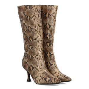 Bota alta con tacón fino para mujer