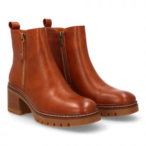 Botín mujer con tacón y cremallera