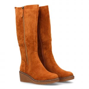 Bota alta mujer cuña cómoda
